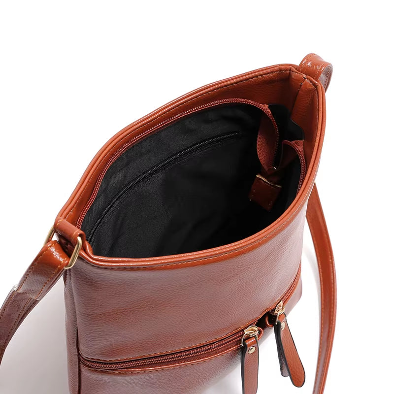 Chic Luxury Leather Shoulder Bags for Women - Designer Flap Messenger & Crossbody Handbags