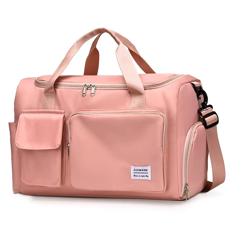 Large Capacity Weekender Duffle Bag with Shoe Compartment - Perfect for Travel & Fitness!