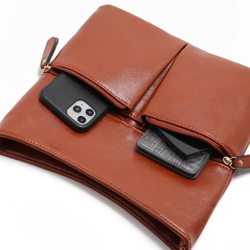 Chic Luxury Leather Shoulder Bags for Women - Designer Flap Messenger & Crossbody Handbags