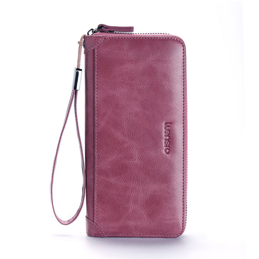 Chic Korean Vintage Leather Clutch Bag - Timeless Elegance for Every Occasion