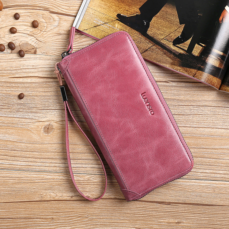 Chic Korean Vintage Leather Clutch Bag - Timeless Elegance for Every Occasion