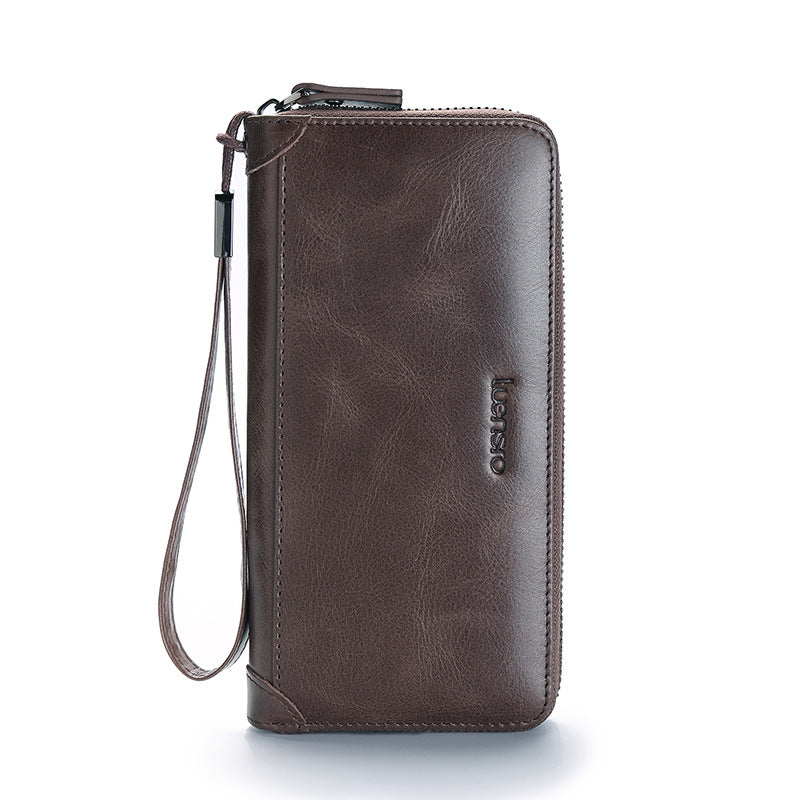 Chic Korean Vintage Leather Clutch Bag - Timeless Elegance for Every Occasion